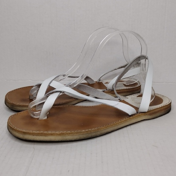 Dries Van Noten Leather Boho Summer Sling Back Sandals - Picture 5 of 11